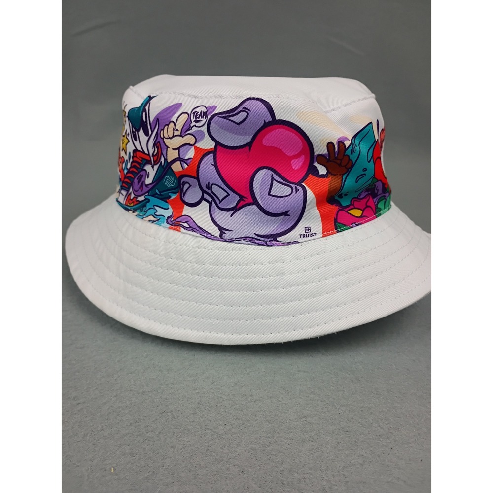Miami Dolphins Truist Reversible Bucket Hat White Graffiti Art Graphic Sun Cap